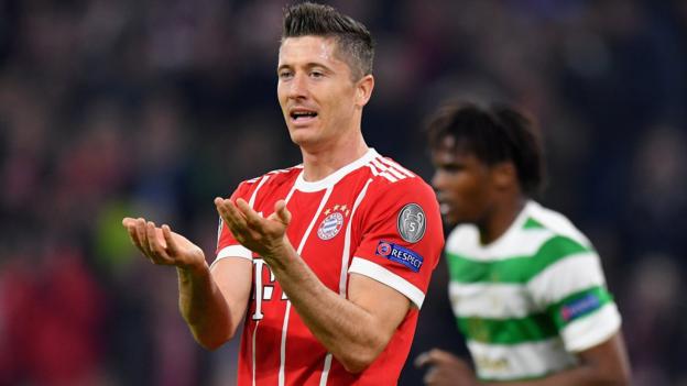 Bayern without Lewandowski for Celtic trip