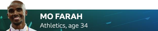 Mo Farah, Athletics. Age: 34