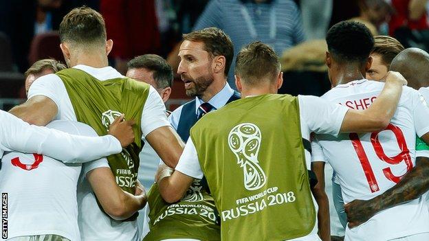 Gareth Southgate and his England players