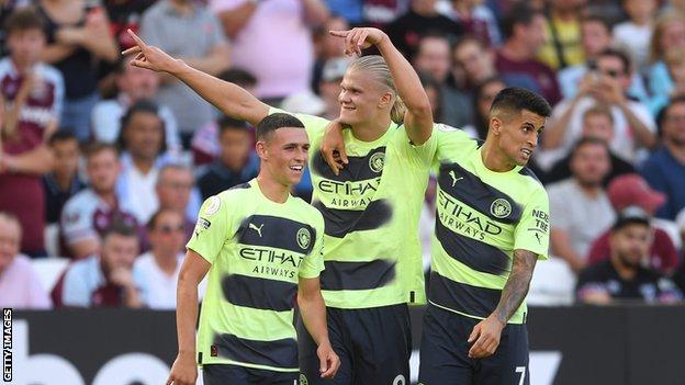 Phil Foden, Erling Haaland & Joao Cancelo