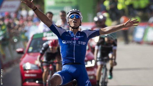 Julian Alaphilippe wins stage eight