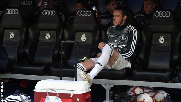 Gareth Bale was an unused substitute in Real Madrid's final game of the season