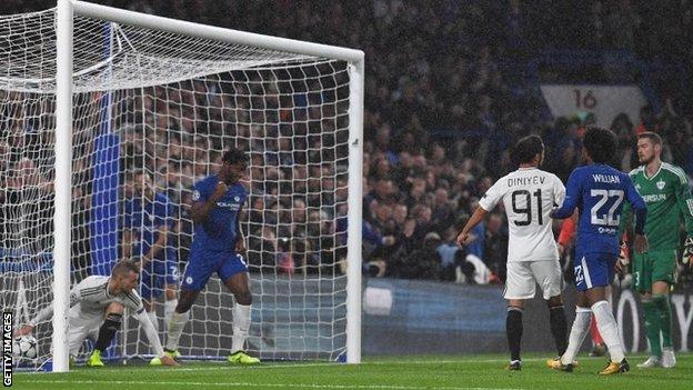 Michy Batshuayi celebrates his second