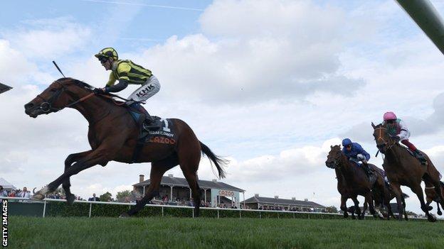 Eldar Eldarov wins the St Leger