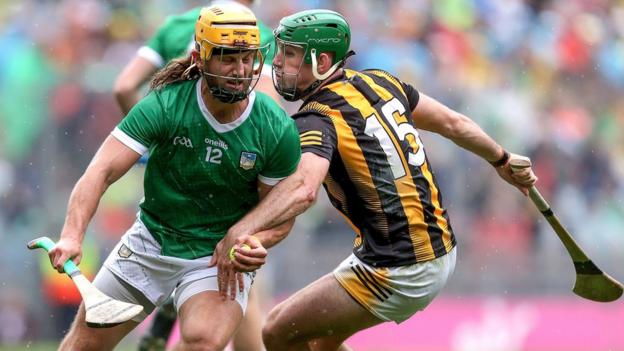 Limerick's Tom Morrissey attempts to get past Kilkenny's Eoin Cody at Croke Park