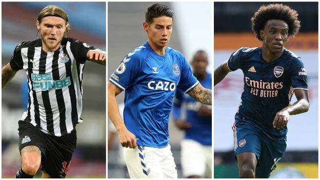 Jeff Hendrick (Newcastle), James Rodriguez (Everton), Willian (Arsenal)