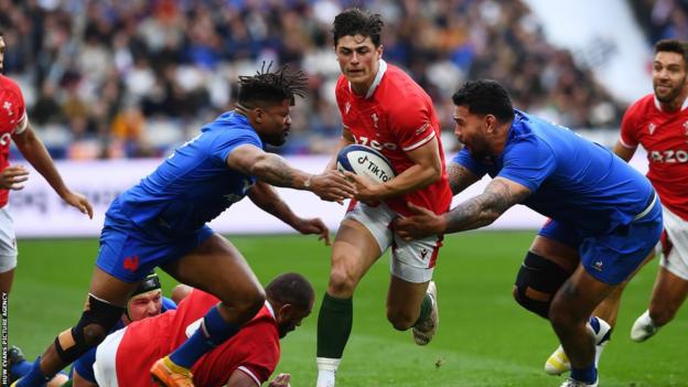 Louis Rees-Zammit's last appearance for Wales was at full-back in the Six Nations defeat to France in March 2023