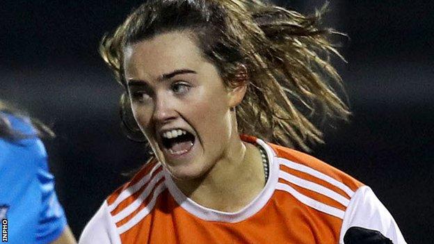 Aimee Mackin a marqué 0-8 lors de l'affrontement d'Armagh en Ulster SFC contre Monaghan sur le terrain d'athlétisme