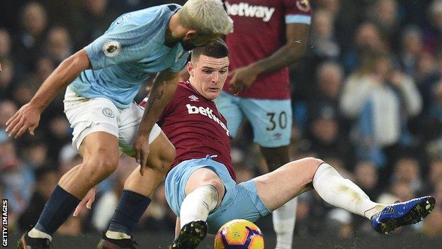 West Ham midfielder Declan Rice