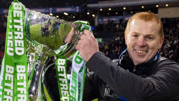 ‘We were fortunate, I’ll admit that’ – Lennon’s delight as Celtic edge dramatic League Cup final