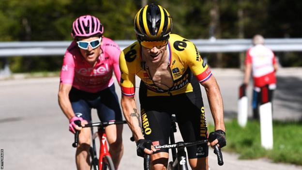 Geraint Thomas and Primoz Roglic