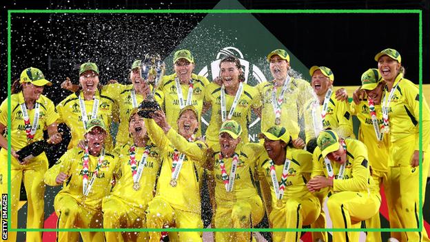 Australia celebrate World Cup win