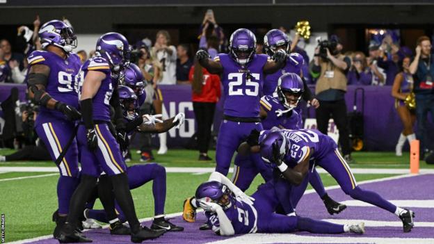 Minnesota Vikings celebrate a touchdown