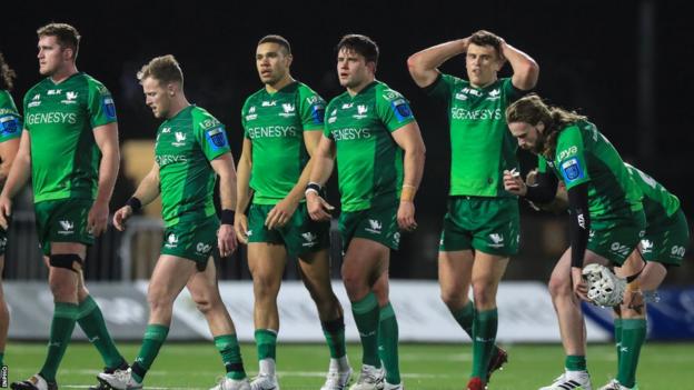 A frustrated Connacht leaves the stadium after the match