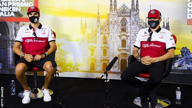 Kimi Raikkonen and Antonio Giovinazzi