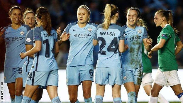 Manchester City Women celebrate