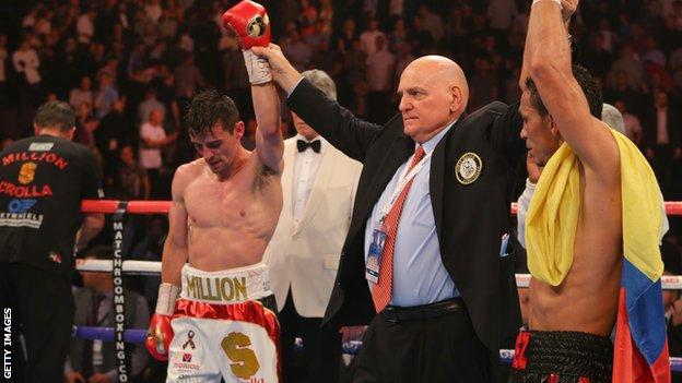A dejected Anthony Crolla after the bout with Darleys Perez is judged a to be a draw in July