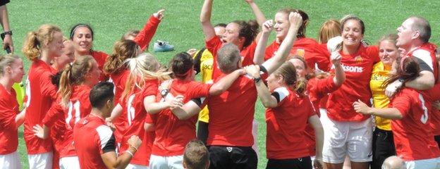 Jersey celebrate winning gold in 2015