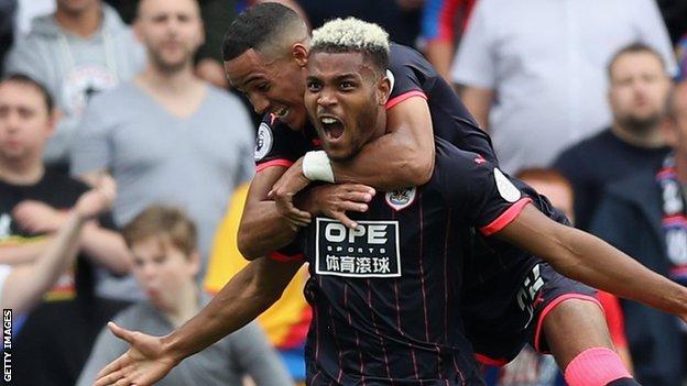 Huddersfield striker Steve Mounie