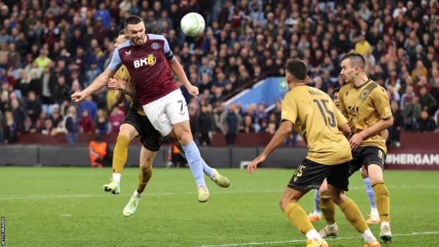 Aston Villa 1-0 Zrinjski Mostar: John McGinn heads winner in stoppage ...