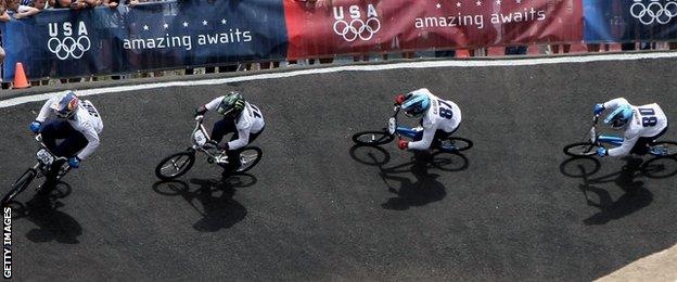 USA's Olympic BMX team