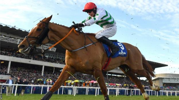Denis O'Regan on Zanahiyr on Sunday at Leopardstown