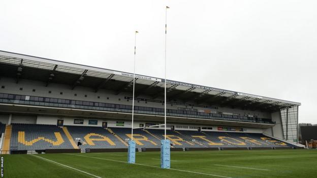 General view of a stand at Sixways Stadium