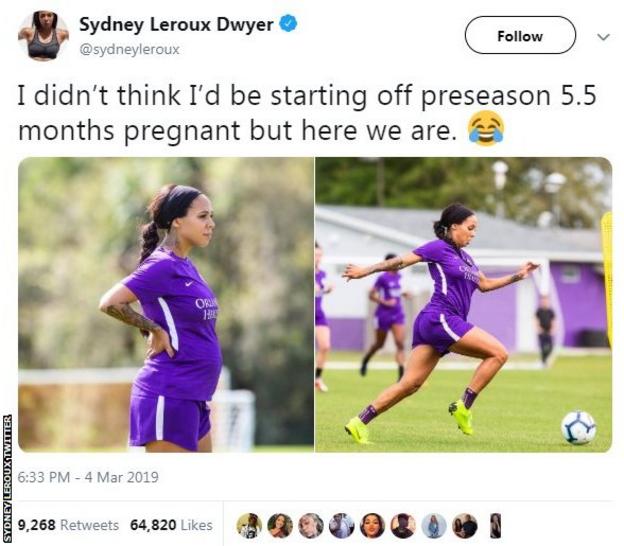 Sydney Leroux World Cup Winner Returns To Training At Nearly Six Months Pregnant c Sport