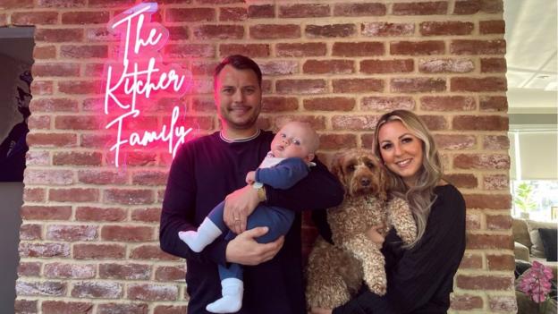 The Kitcher family: Luke, Sophie and their son, Ralphie