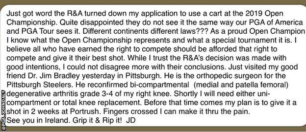 John Daly Tweet