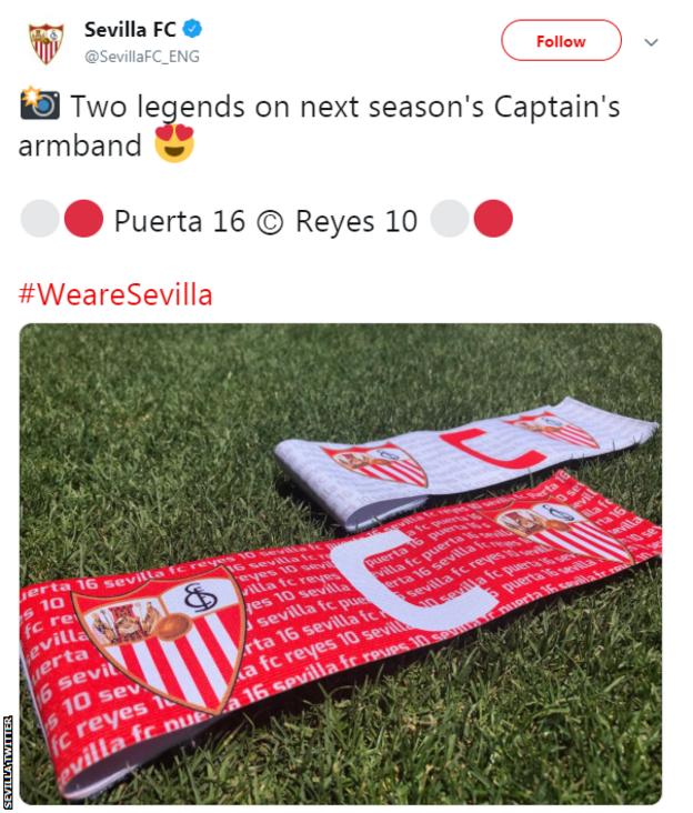 Sevilla FC tweet