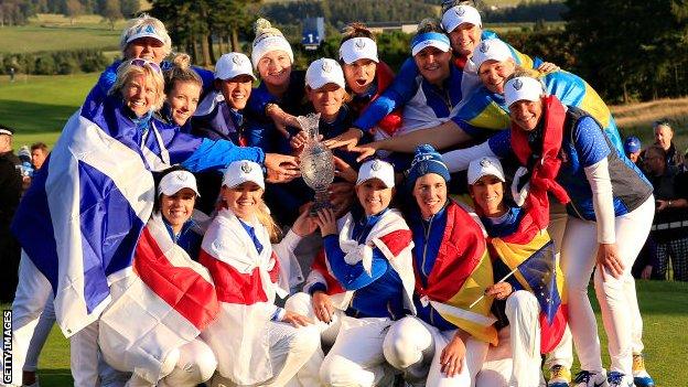 Europe's victorious Solheim Cup team from 2019