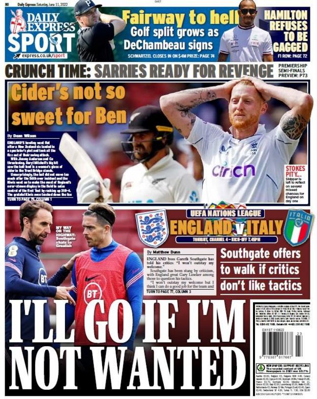 Saturday's back pages - BBC Sport