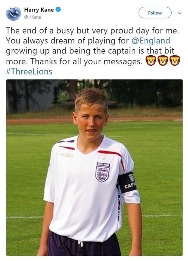 Harry Kane tweet