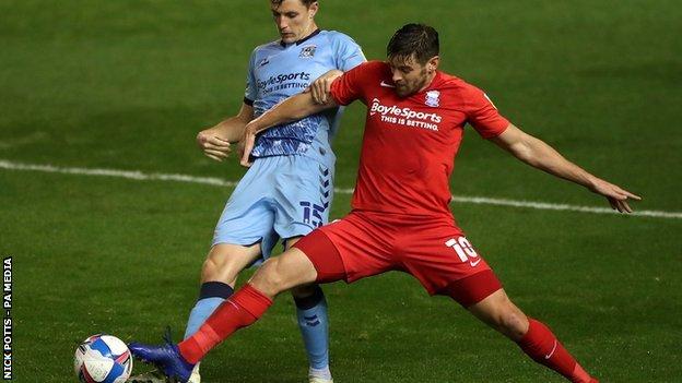 Lukas Jutkiewicz had two headed chances - one early, one late - to add to his one goal so far this season