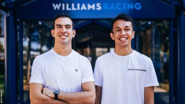 Nicholas Latifi (à gauche) et Alex Albon (à droite)