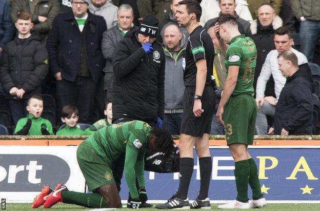 Celtic defender Dedryck Boyata injured against Kilmarnock