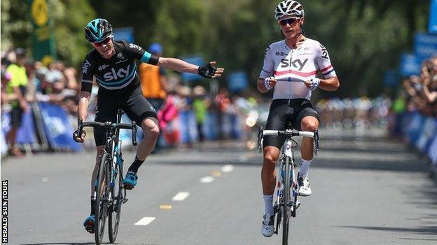 Kennaugh leads Froome at the top of the general classification by seven seconds