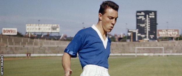 Jimmy Greaves pour Chelsea à Stamford Bridge en 1957