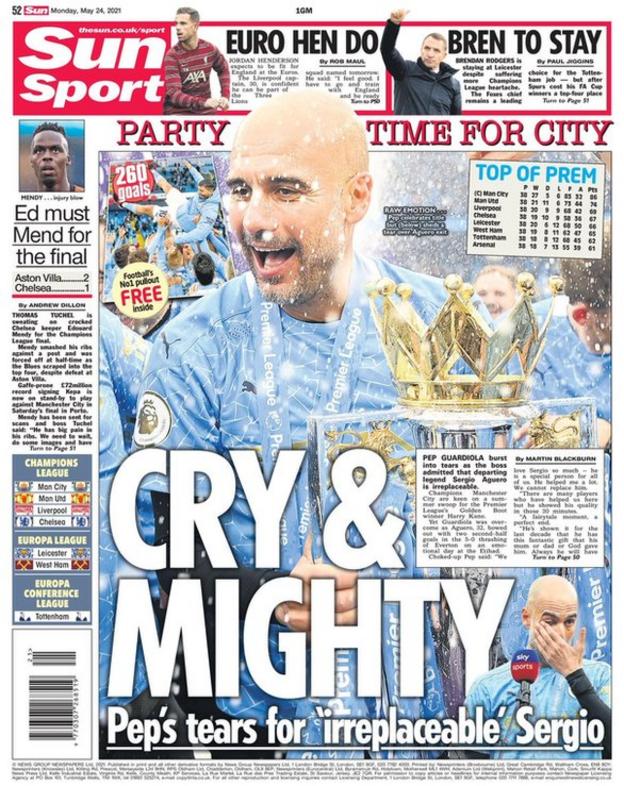 Monday's back pages BBC Sport