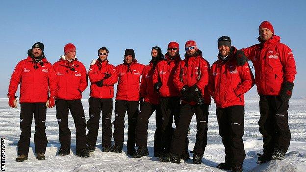 Walking With The Wounded expedition team with Prince Harry