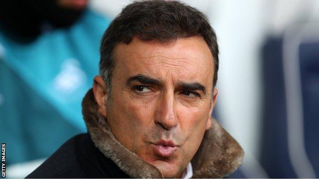 Carlos Carvalhal has won eight of his 19 games in charge of Swansea City