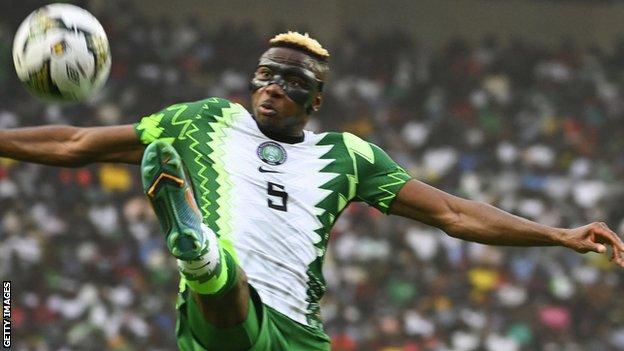 Victor Osimhen in action for Nigeria
