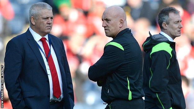 Warren Gatland, Shaun Edwards and Rob Howley
