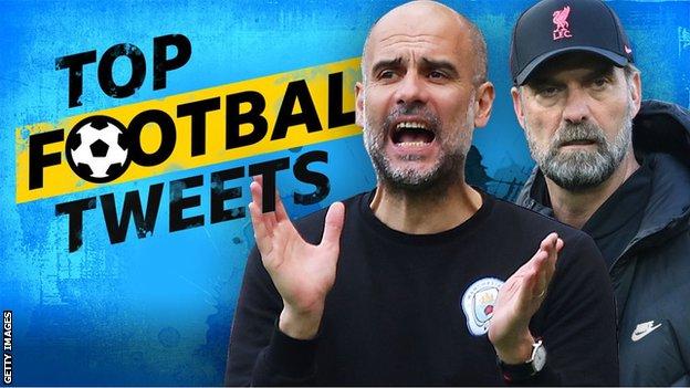 Top Football Tweets: Pep Guardiola and Jurgen Klopp.