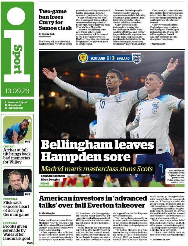 Wednesday's back pages - BBC Sport