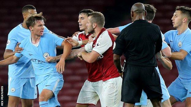 Arsenal's Jack Wilshere is sent off