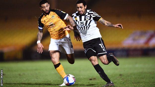 Cristian Montano (right) in action for Port Vale