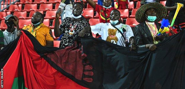 Malawi fans at their game against Zimbabwe