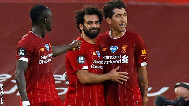 Sadio Mane, Mohamed Salah and Roberto Firmino